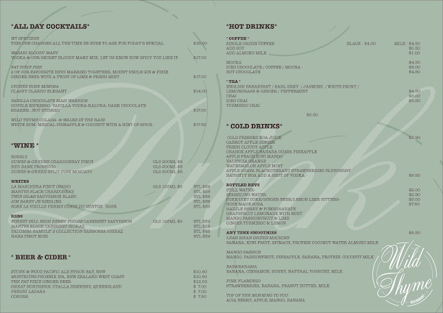 Opinii despre Wild Thyme în Cairns City - Hospitality and gastronomy