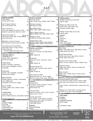 Opinii despre Arcadia Hotel în South Yarra - Hospitality and gastronomy