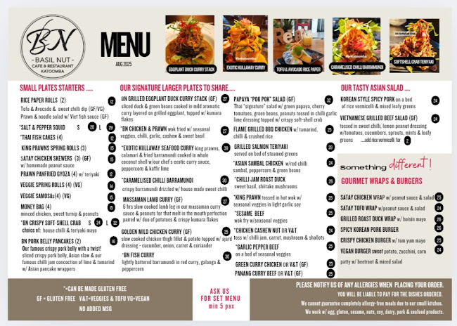 Opinii despre Basil Nut Cafe & Restaurant Katoomba în Katoomba - Hospitality and gastronomy