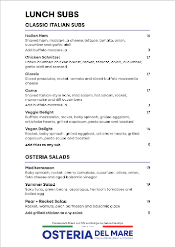 Osteria del Mare - Hospitality and gastronomy