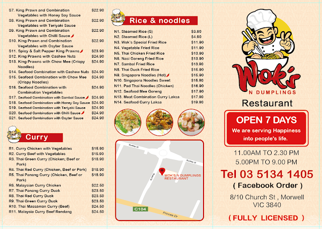 Opinii despre Wok's N Dumplings (Morwell) în Morwell - Hospitality and gastronomy