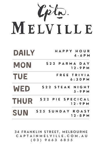 Captain Melville - Hospitality and gastronomy