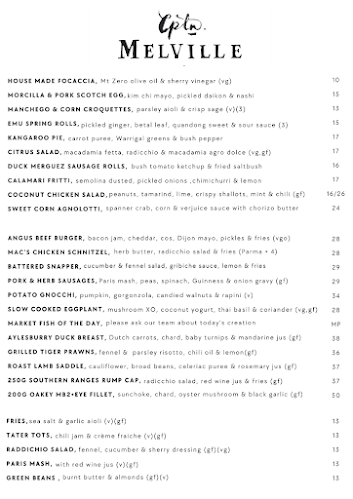 Opinii despre Captain Melville în Melbourne - Hospitality and gastronomy