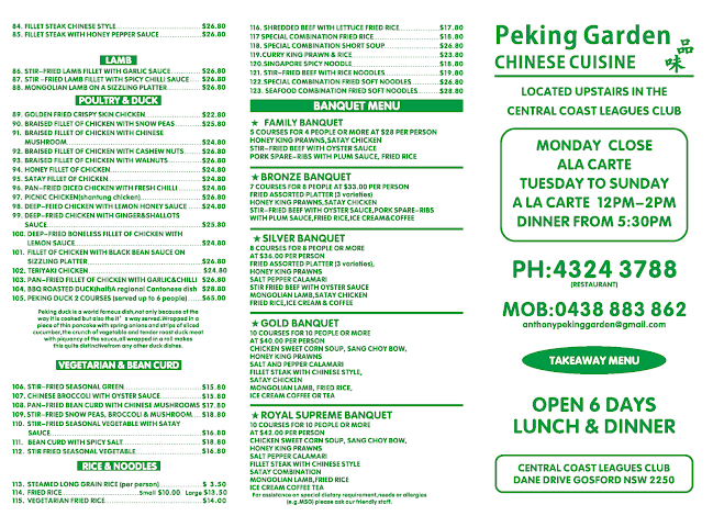 Peking Garden Chinese Restaurant