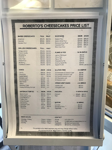 Opinii despre Roberto's Cheesecakes în Springwood - Hospitality and gastronomy