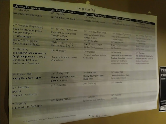 Opinii despre The Pot Belly în Belconnen - Hospitality and gastronomy