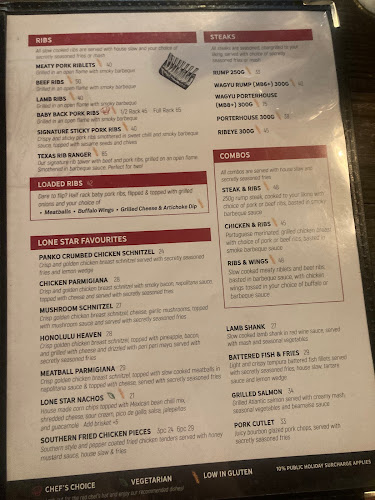 Opinii despre Lone Star Rib House & Brews Penrith în Sydney - Hospitality and gastronomy