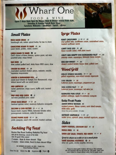 Opinii despre Wharf One Food & Wine în Darwin City - Hospitality and gastronomy