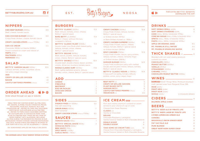 Opinii despre Betty’s Burgers în Brisbane City - Hospitality and gastronomy