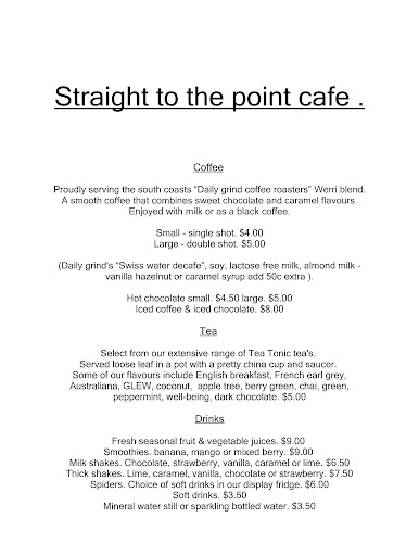 Straight to the point - cafe