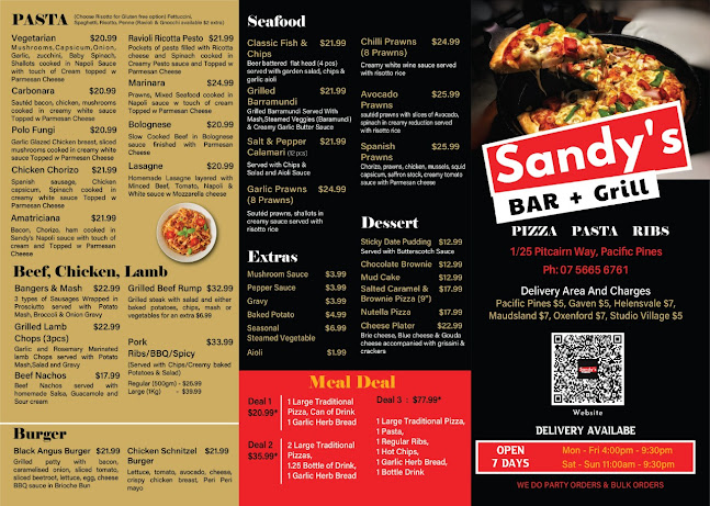 Opinii despre Sandy's Bar + Grill în Pacific Pines - Hospitality and gastronomy