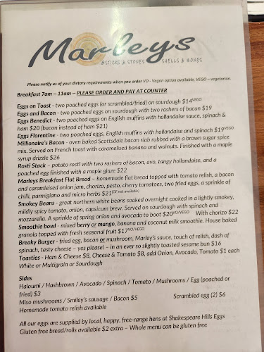 Opinii despre Marleys @ Sticks and Stones Shells and Bones în Stanley - Hospitality and gastronomy