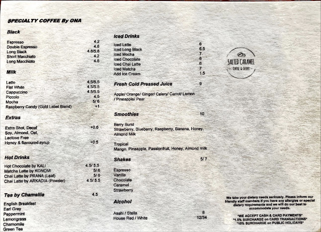 Salted Caramel Cafe - Hospitality and gastronomy