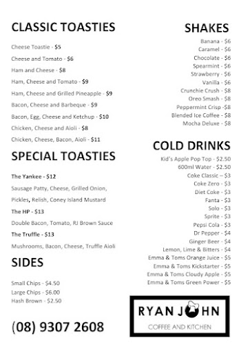 Opinii despre Ryan John Coffee and Kitchen în Perth - Hospitality and gastronomy