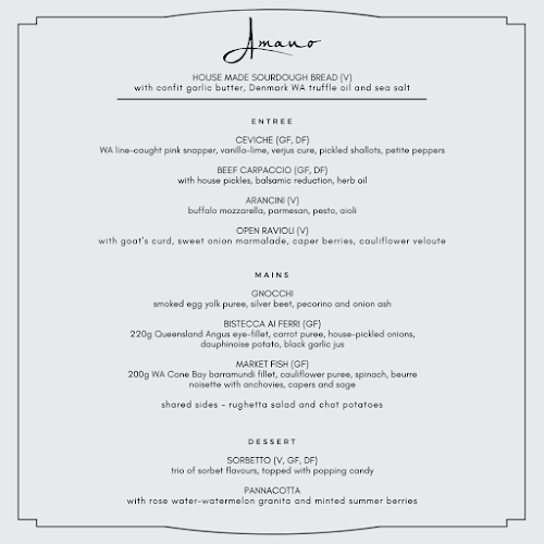 Opinii despre Amano Restaurant în Perth - Hospitality and gastronomy