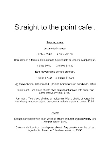 Straight to the point - cafe - Sanctuary Point