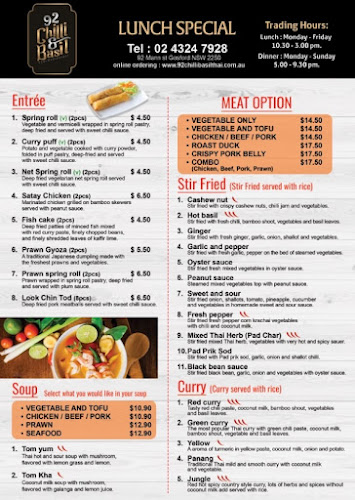 Opinii despre 92 Chilli Basil Thai Restaurant în Gosford - Hospitality and gastronomy