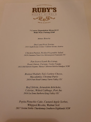 Ruby's Mount Kembla Restaurant