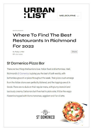 Opinii despre St Domenico Italian Restaurant Pizzeria în Richmond - Hospitality and gastronomy