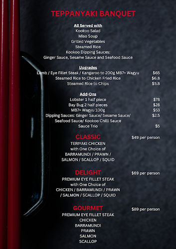 Opinii despre KooKoo Teppanyaki and Lounge Bar în Surfers Paradise - Hospitality and gastronomy