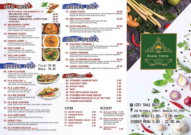 Opinii despre Muang Thong - Golden City Thai Restaurant în Bendigo - Hospitality and gastronomy