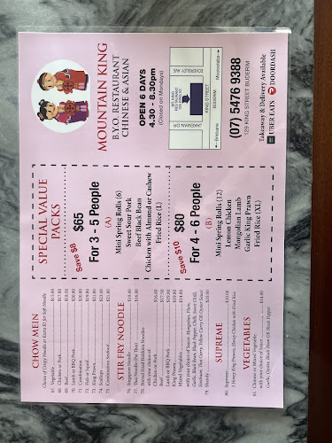 Opinii despre Mountain King Chinese&Asian Restaurant în Buderim - Hospitality and gastronomy