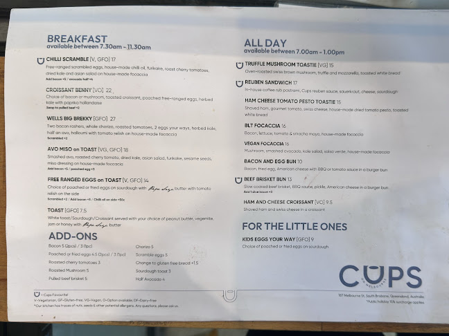 Opinii despre Cups on Melbourne în South Brisbane - Hospitality and gastronomy