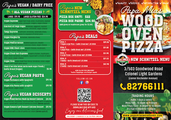 Opinii despre Papa Mia’s pizza în Adelaide - Hospitality and gastronomy