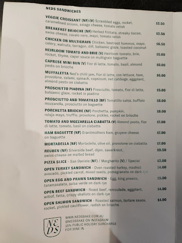 Opinii despre Ned's Bake & Bistro South Yarra în South Yarra - Hospitality and gastronomy