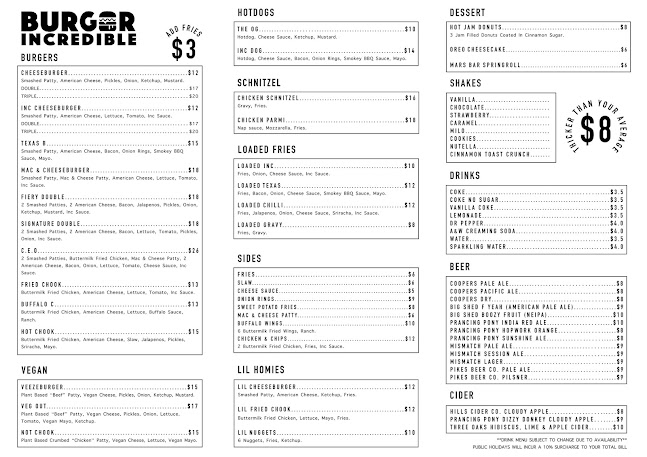 Burger Incredible - Unley