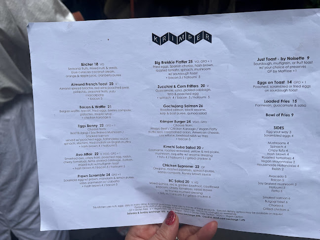 Opinii despre Krimper Cafe în Melbourne - Hospitality and gastronomy