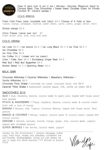 Opinii despre Vandys Cafe în Buderim - Hospitality and gastronomy