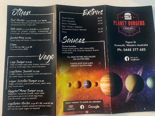Opinii despre Planet Burgers Exmouth în Perth - Hospitality and gastronomy