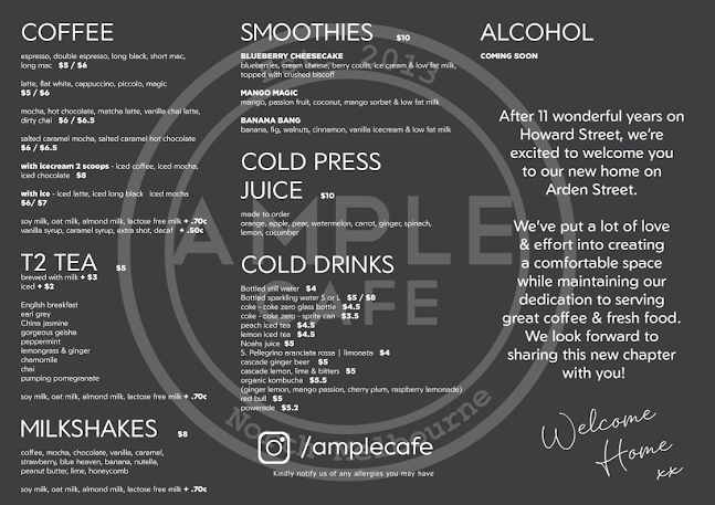 Opinii despre Ample Cafe & Bar în North Melbourne - Hospitality and gastronomy