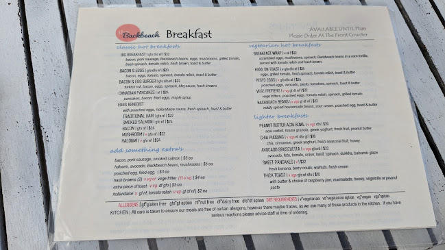 Backbeach Cafe & Restaurant - Hospitality and gastronomy