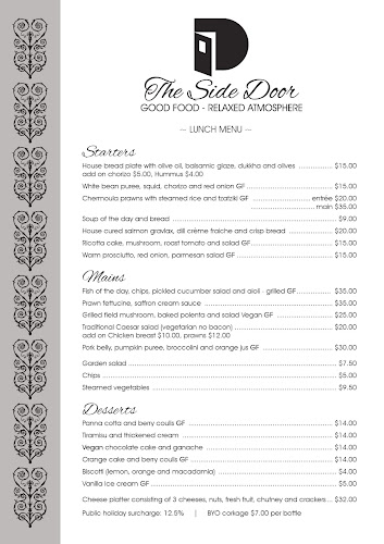 The Side Door Restaurant - Hospitality and gastronomy