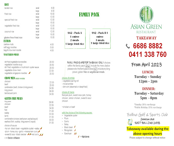 Opinii despre Asian Green Restaurant în Ballina - Hospitality and gastronomy