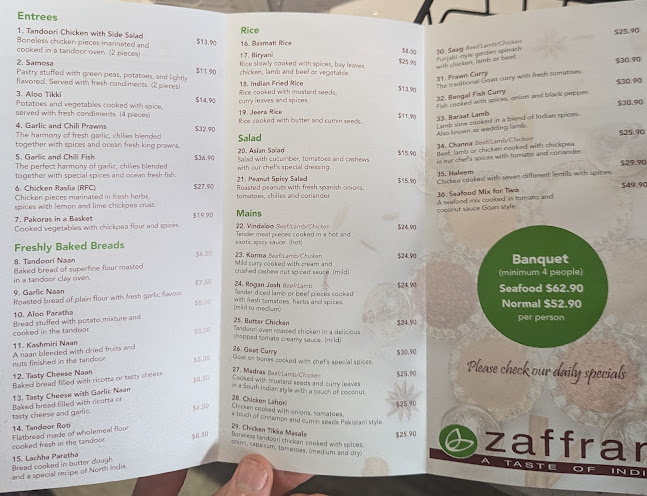 Zaffran Indian Restaurant and Takeaway - Newcastle