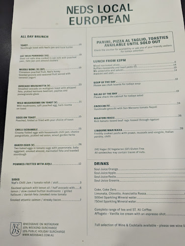 Ned's Bake & Bistro South Yarra - Hospitality and gastronomy