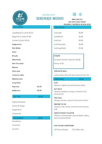 Ocean 4218 cafe - Hospitality and gastronomy