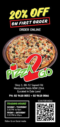 Comentarii opinii despre Pizza 2 Go Macquarie Fields