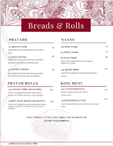 Opinii despre Eric's Table : The Fusion Food în Parkes - Hospitality and gastronomy