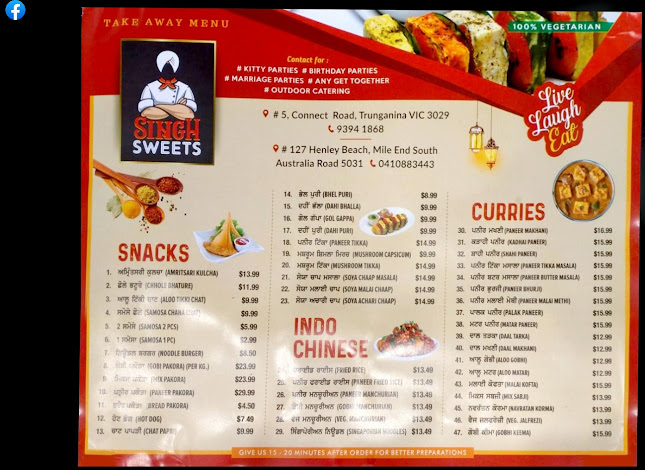 Opinii despre Singh Sweets & Punjabi Restaurant în Truganina - Hospitality and gastronomy