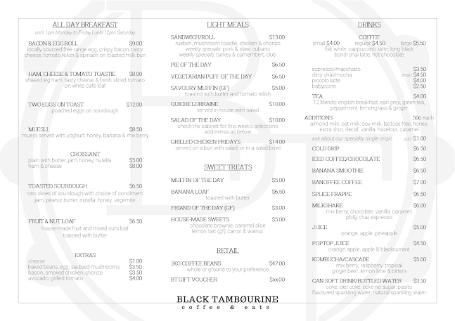 Black Tambourine - Hospitality and gastronomy