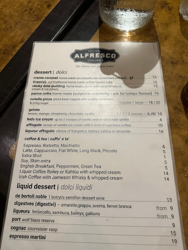 Comentarii opinii despre Alfresco Italian Restaurant