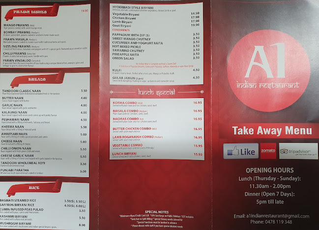 Opinii despre A1 Indian Restaurant în Bunbury - Hospitality and gastronomy