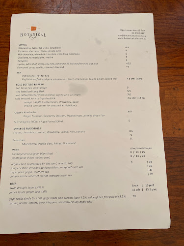 Opinii despre Botanical Cafe în Perth - Hospitality and gastronomy