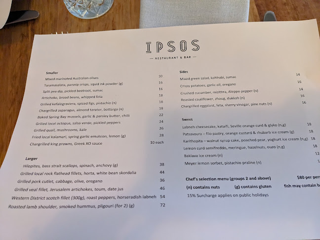 Opinii despre IPSOS Restaurant & Bar în Melbourne - Hospitality and gastronomy