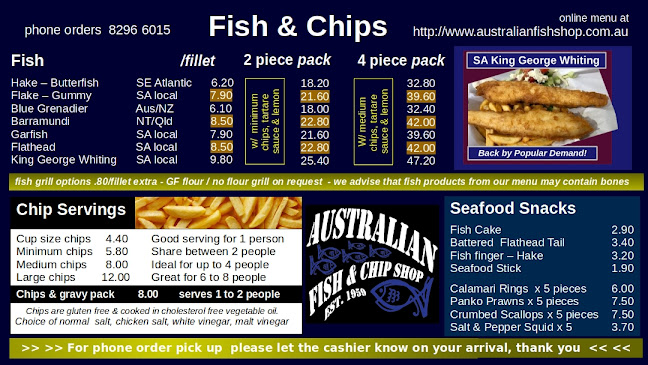 Opinii despre Australian Fish & Chip Shop în Adelaide - Hospitality and gastronomy