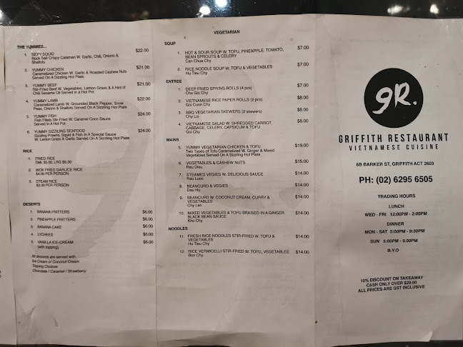 Griffith Vietnamese Restaurant - Hospitality and gastronomy